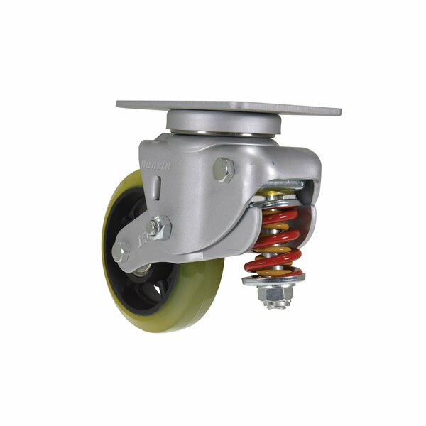 Vestil Yellow Swivel Spring Loaded Towing 6 x 1 3/4 Caster CST-G80-6X2PU-S